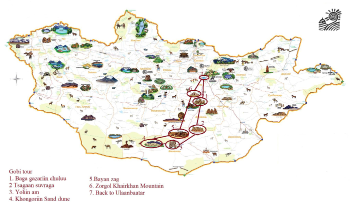khongorsanddunetourroute